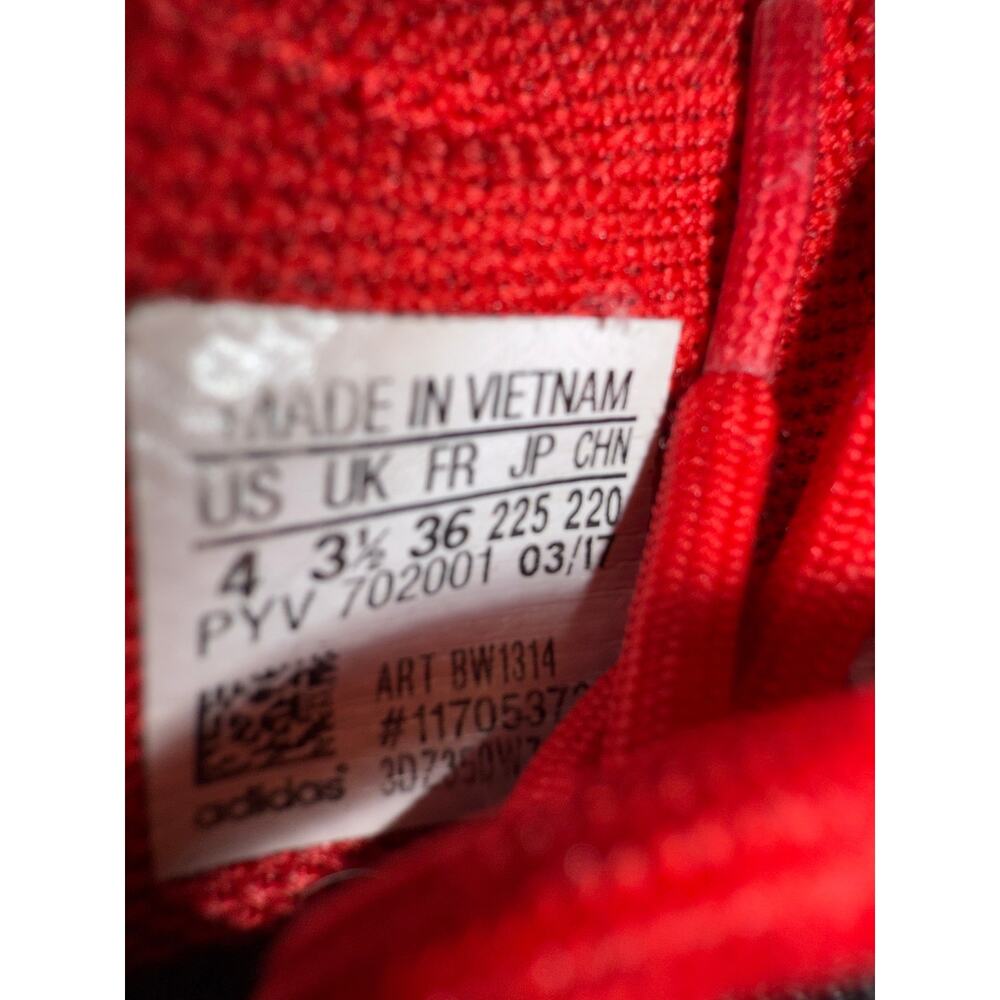 Adidas Shoes Tubular Shadow Red White Lace Up Sneakers Size Youth 4 - Picture 6 of 6